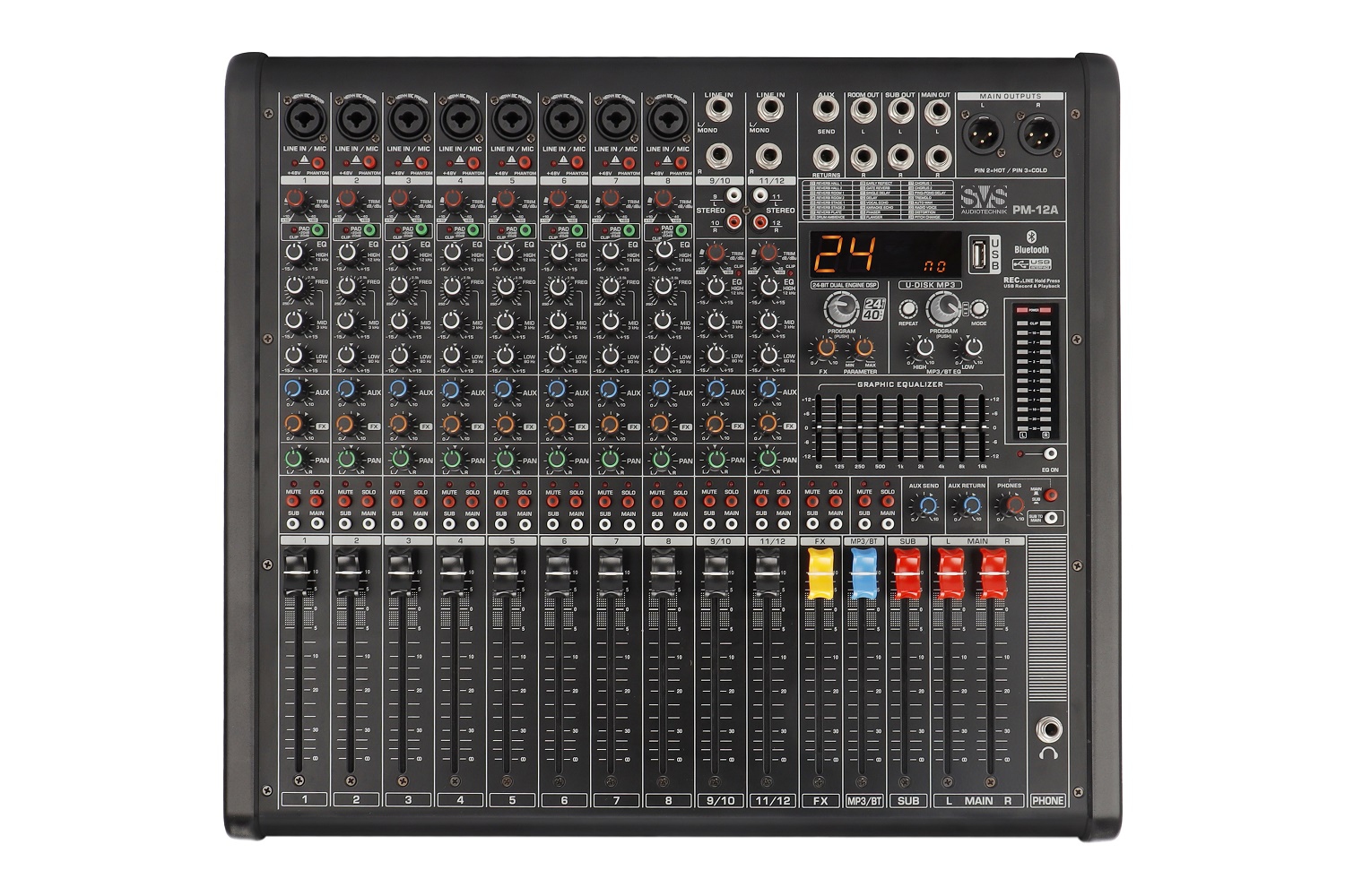 SVS Audiotechnik mixers PM-12A Активный аналоговый микшерный пульт, 12-канальный в Белгородской области